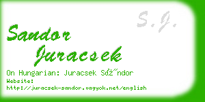 sandor juracsek business card